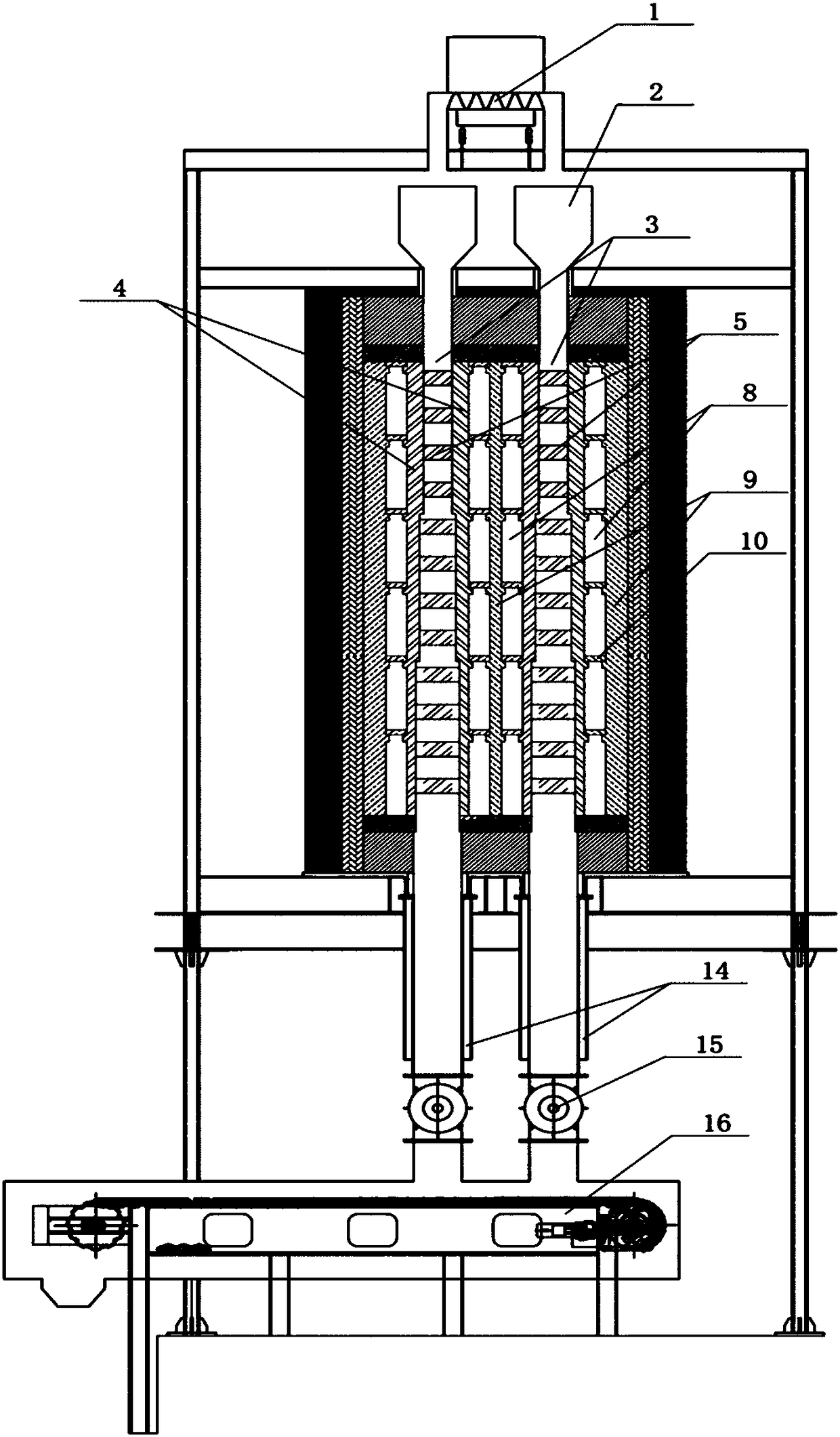 Efficient reduction coal-based vertical furnace