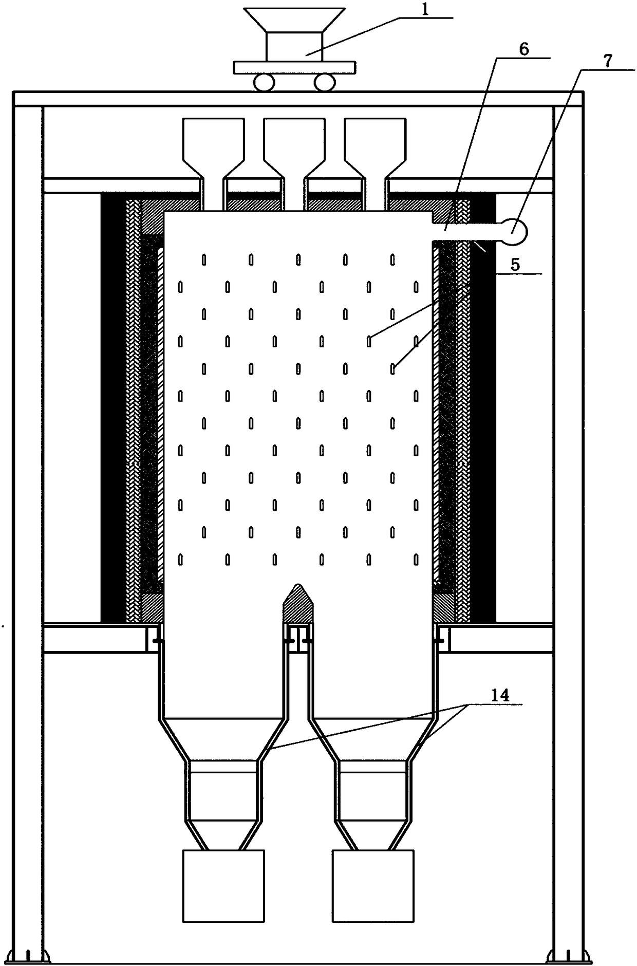 Efficient reduction coal-based vertical furnace