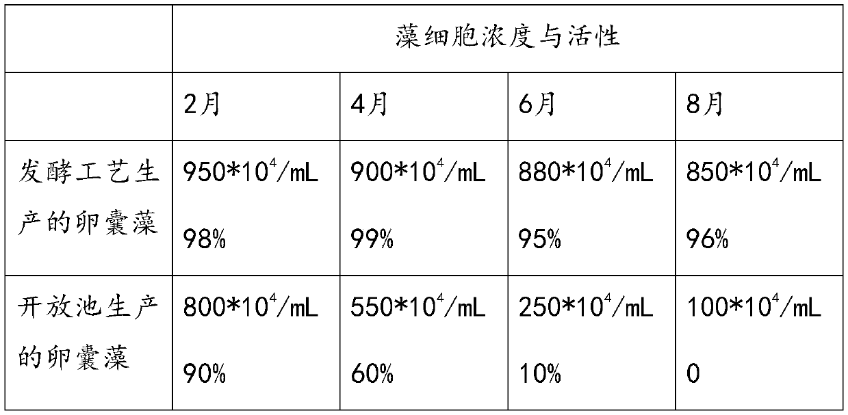 Oocystis algae culture process