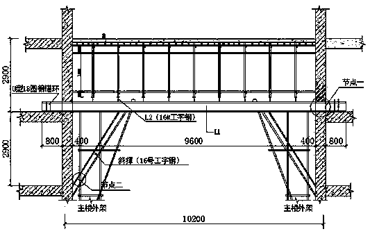 High-rise residential long-span interval corridor high-altitude formwork steel platform construction method
