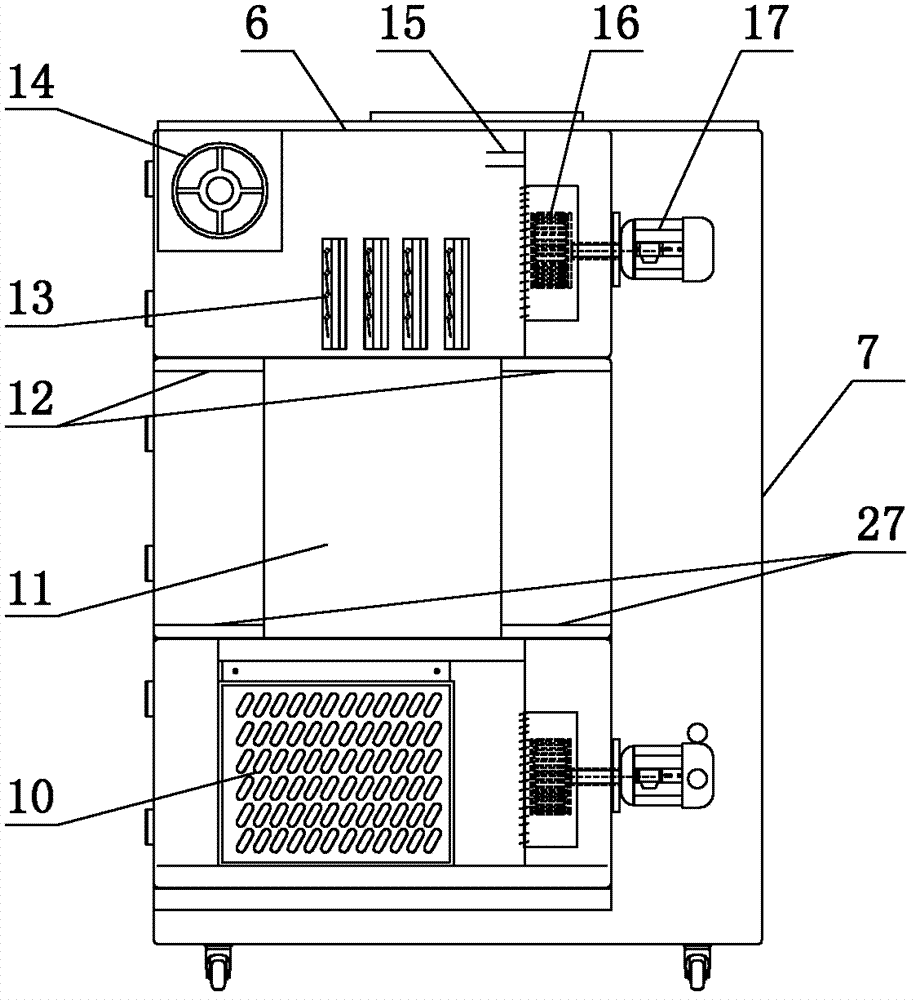 Three-box type temperature impact test box