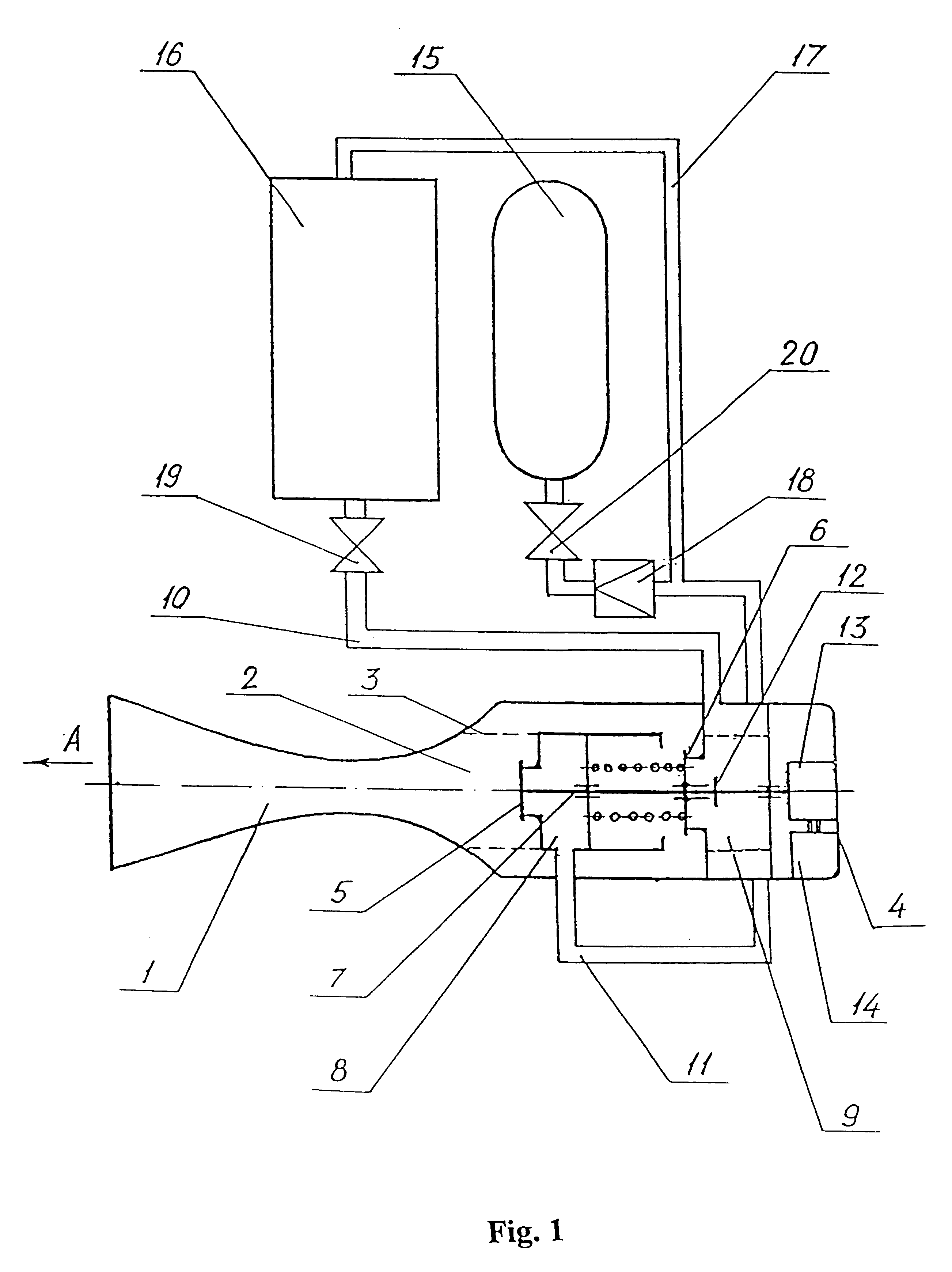 Device for generating a gas-droplet stream and valve