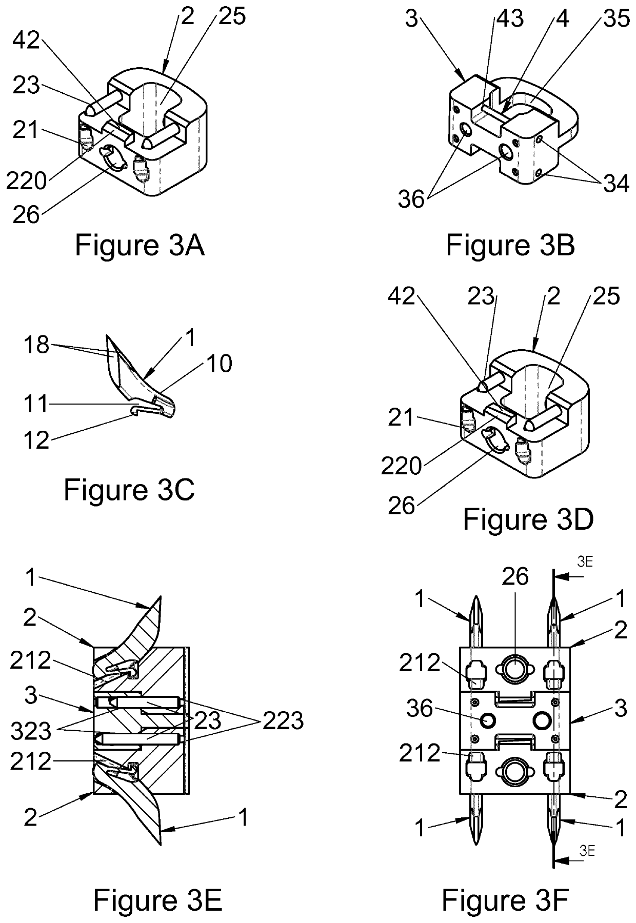 Vertebral implant, device for vertebral attachment of the implant and instrumentation for implantation thereof