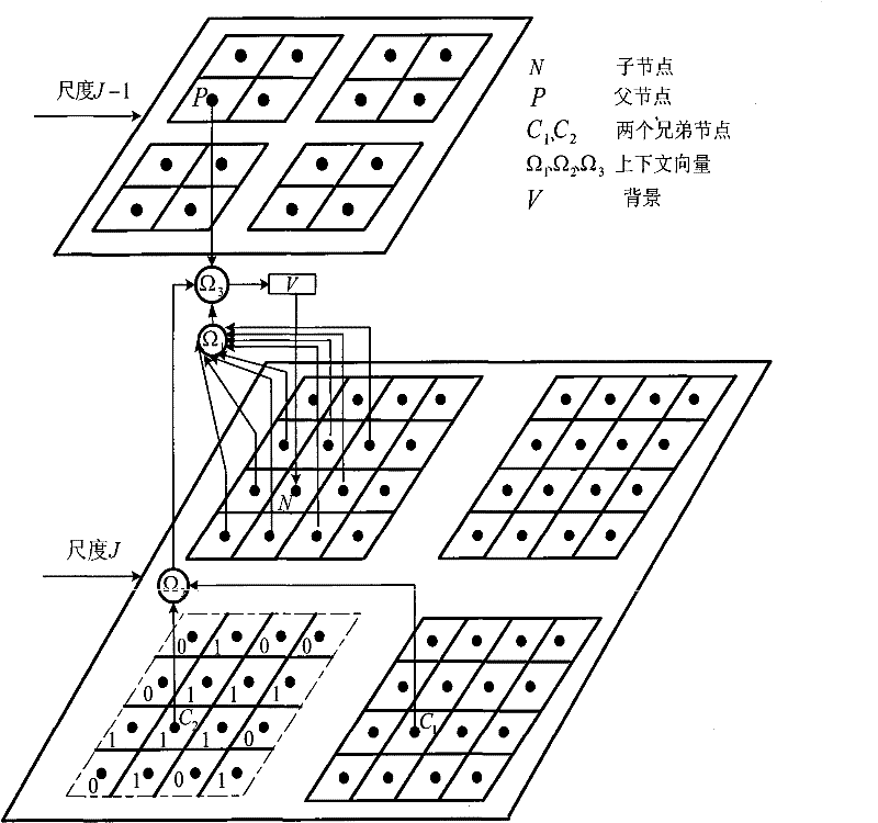 SAR image denoising method based on contour wave domain block hidden Markov model