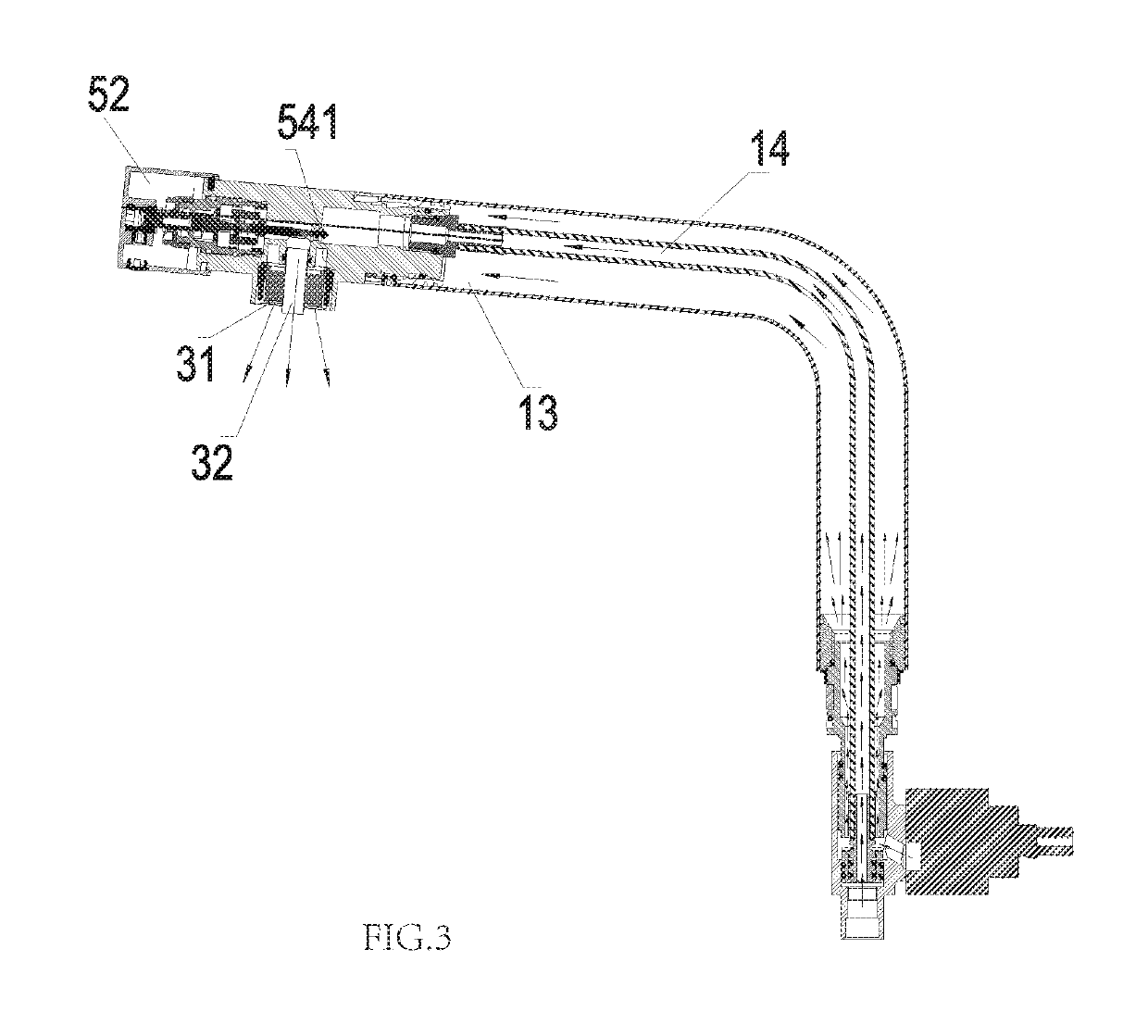 Outlet mechanism with filtered water and tap water outlet modes