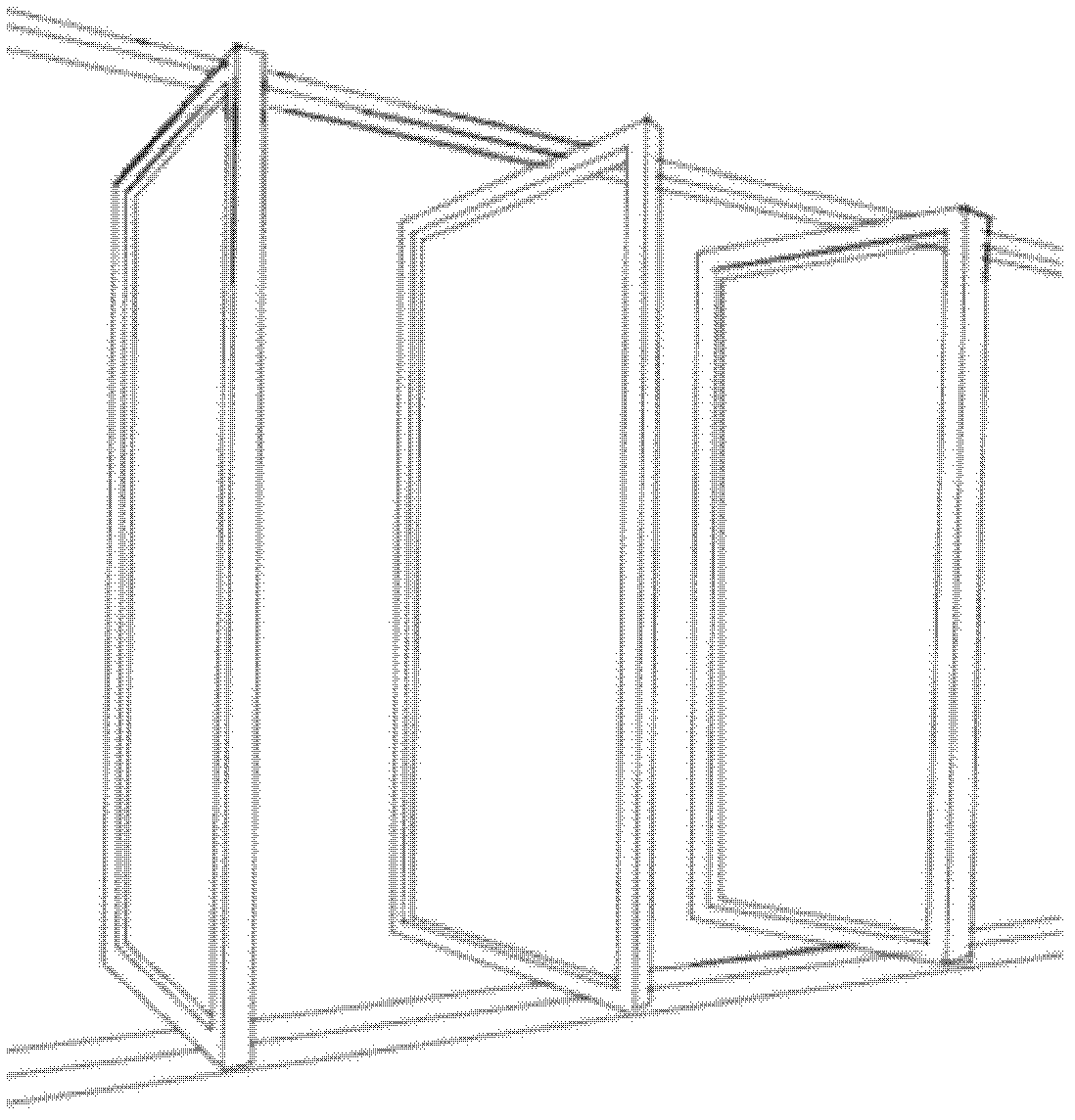 Novel middle-spindle rotating type multi-hinge window
