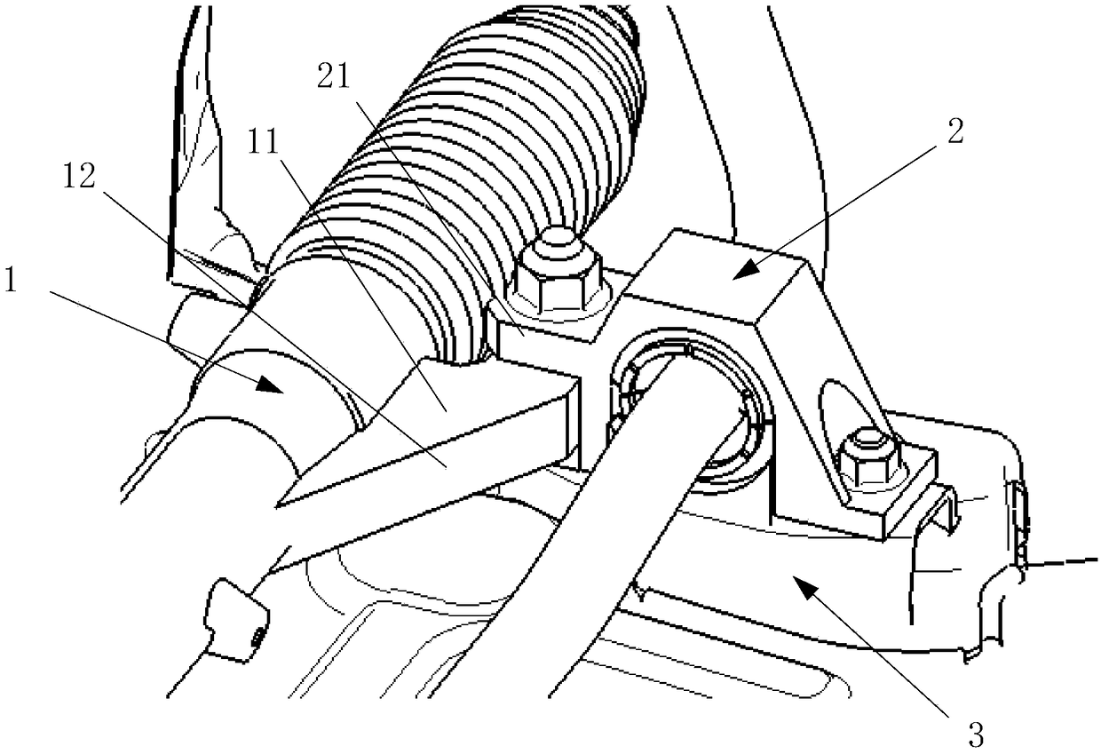 Automobile and steering gear installing structure thereof