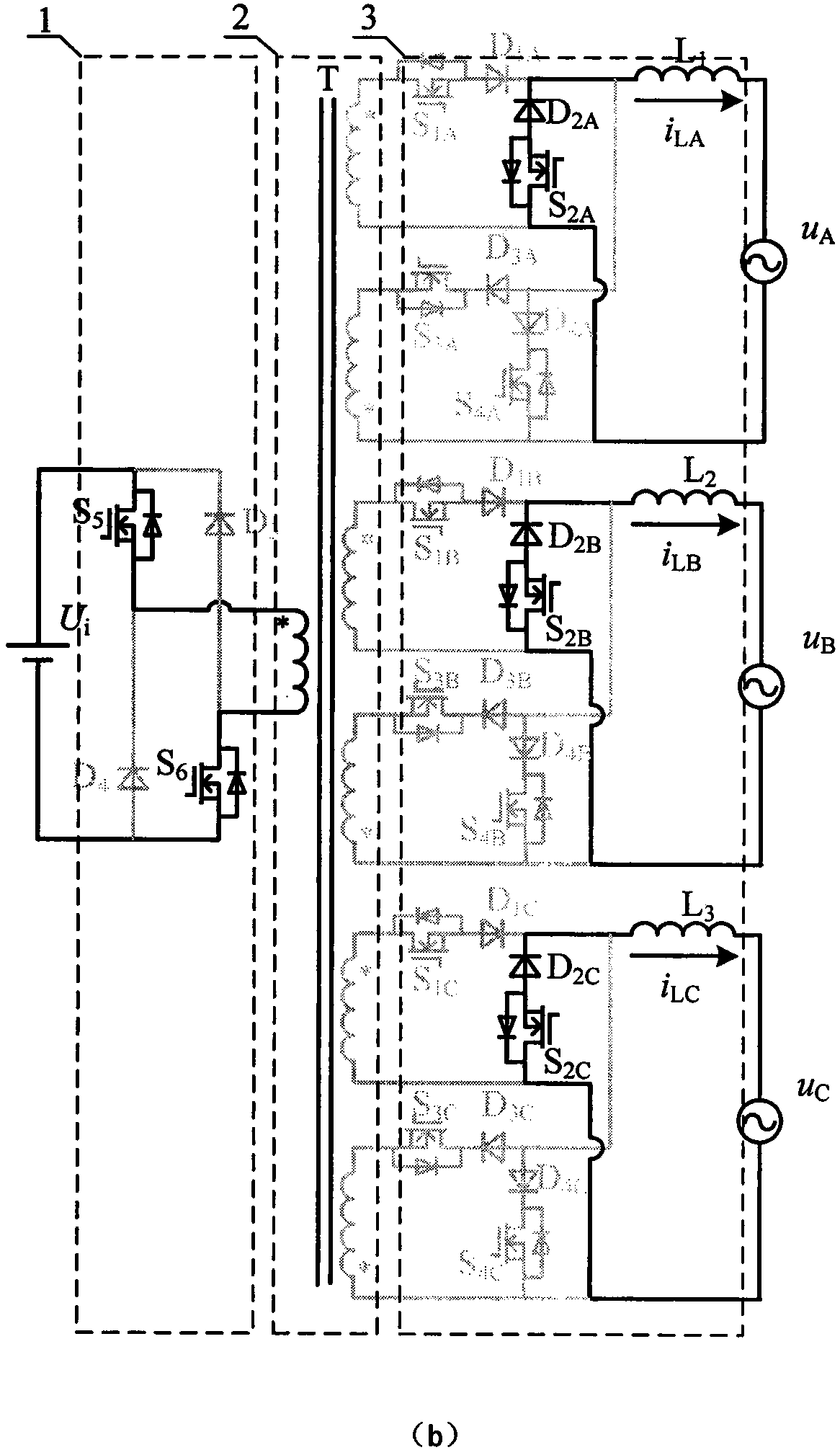 Three-phase single-stage inverter