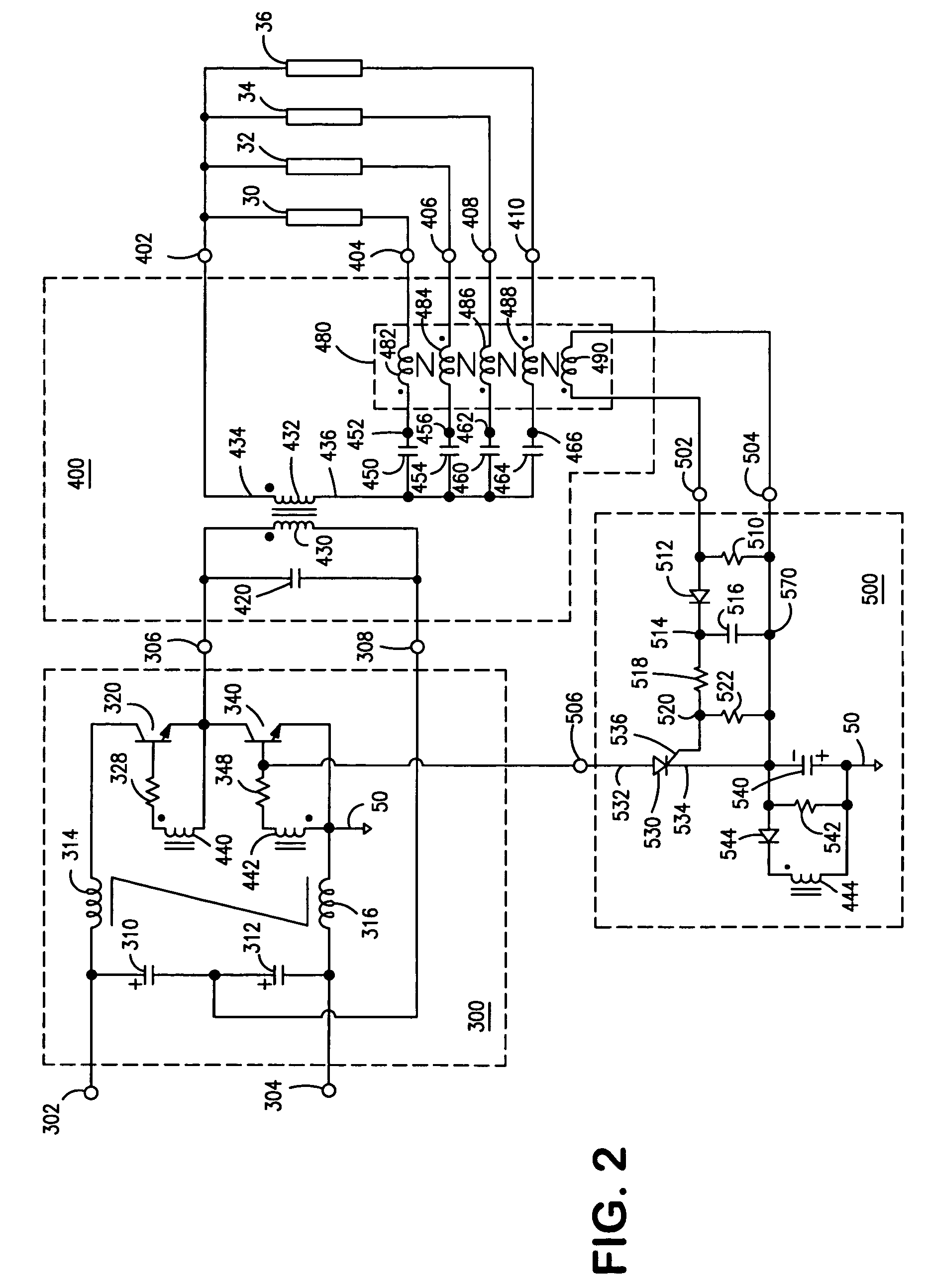 Ballast with end-of-lamp-life protection circuit