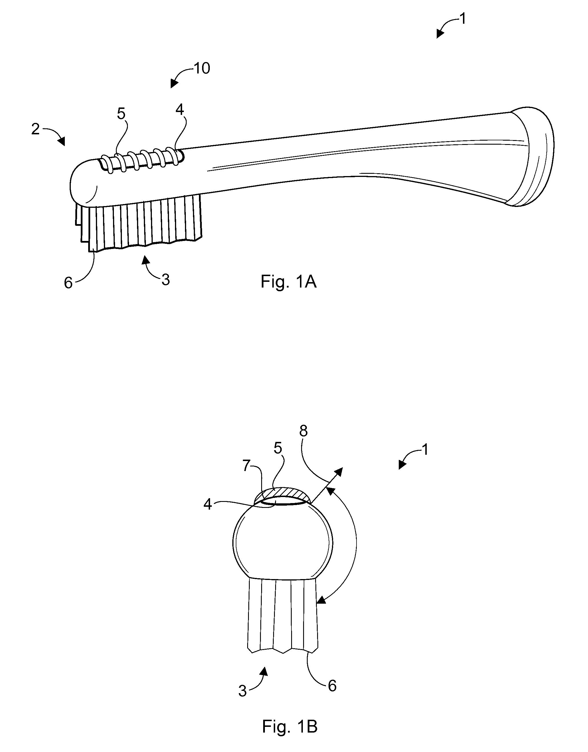 Mouth cleaning device and head portion of a mouth cleaning device