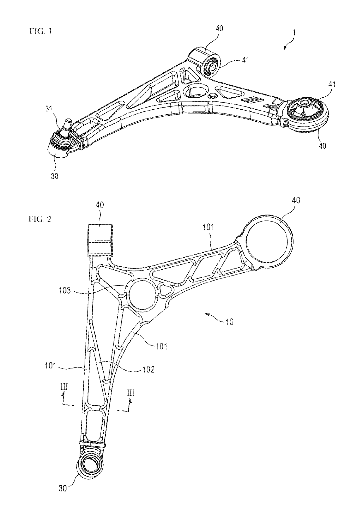 Hybrid suspension arm for vehicle and method for manufacturing same