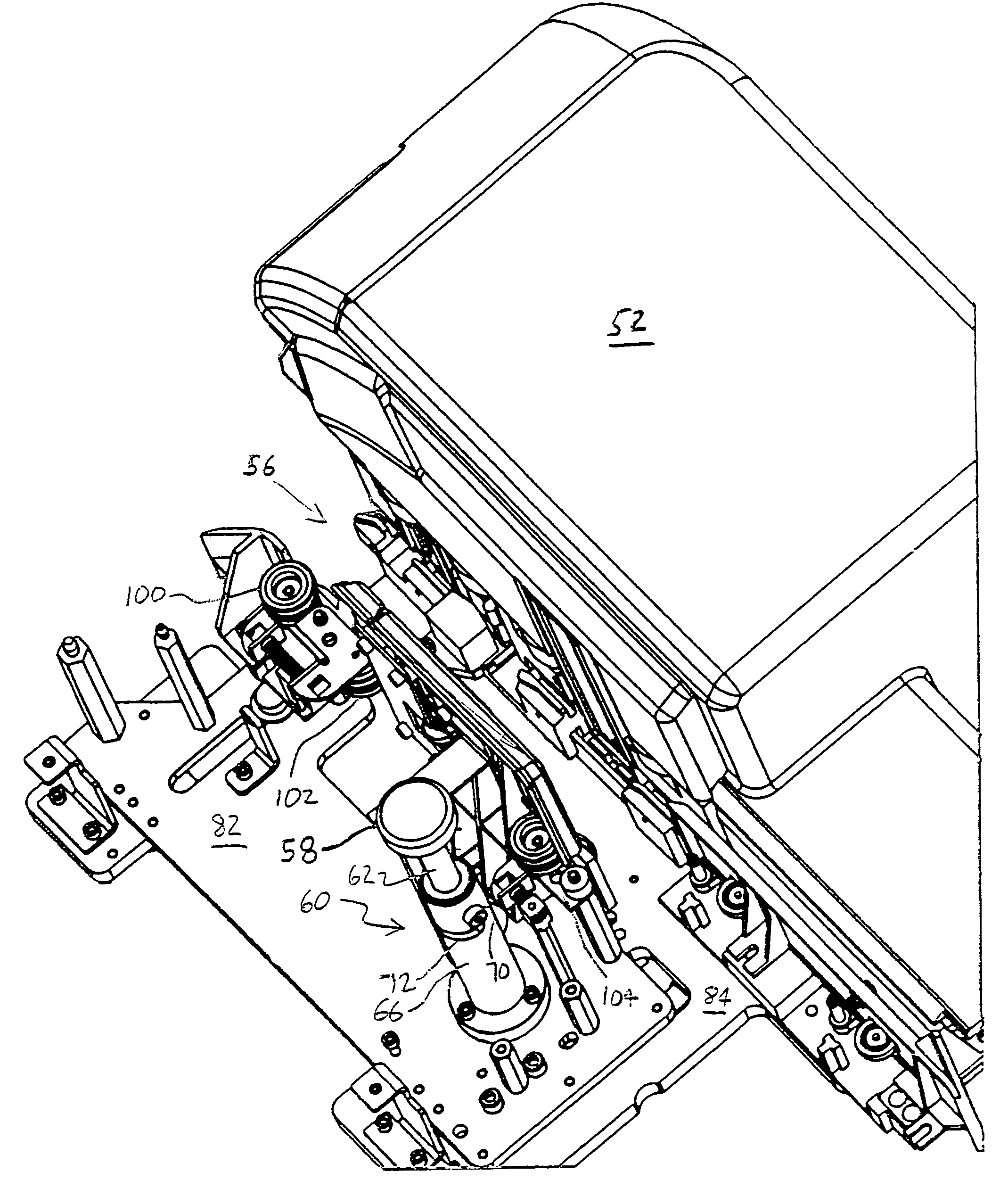 Retractable image camera mechanism for a document processing system