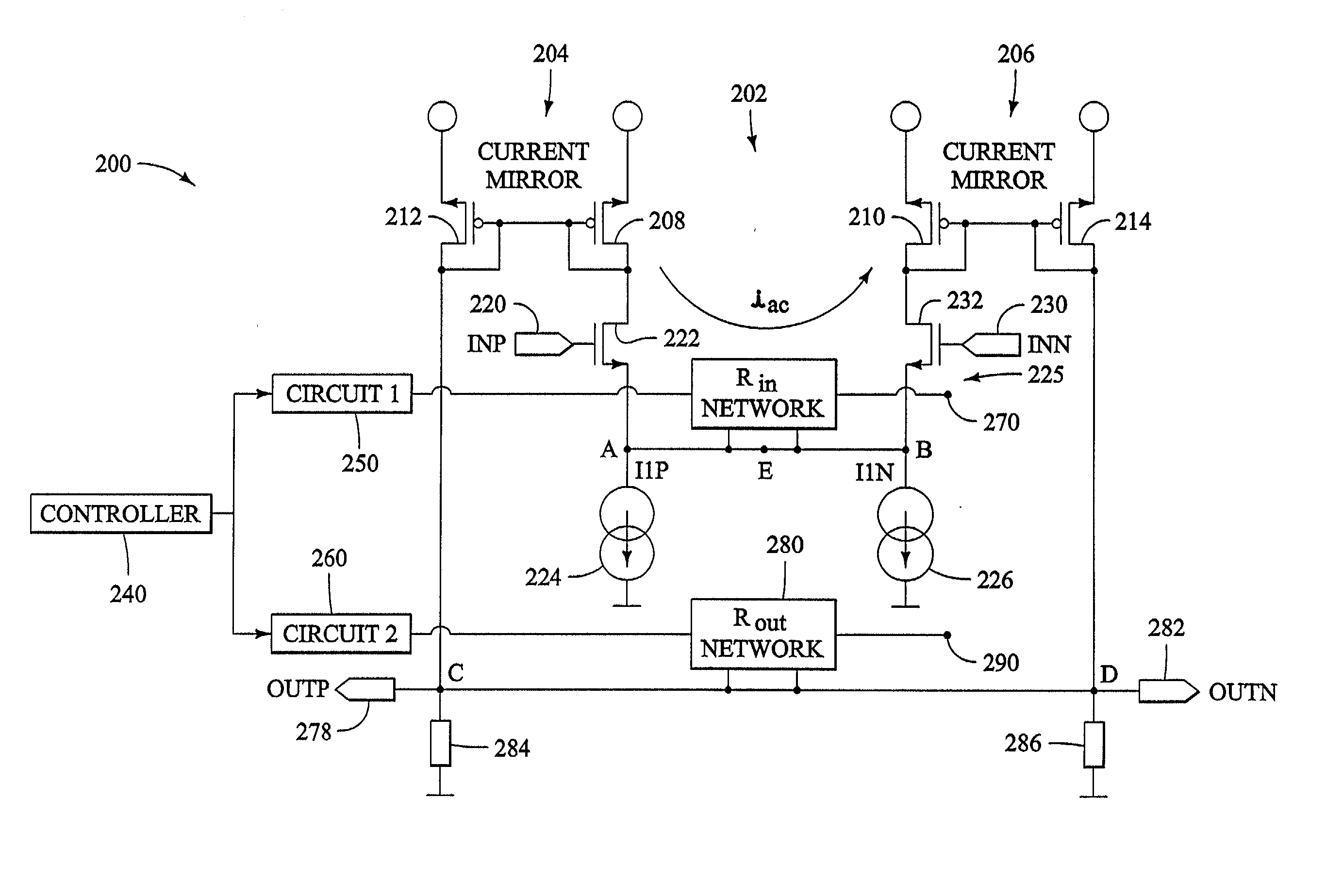 Programmable logarithmic gain adjustment for open-loop amplifiers