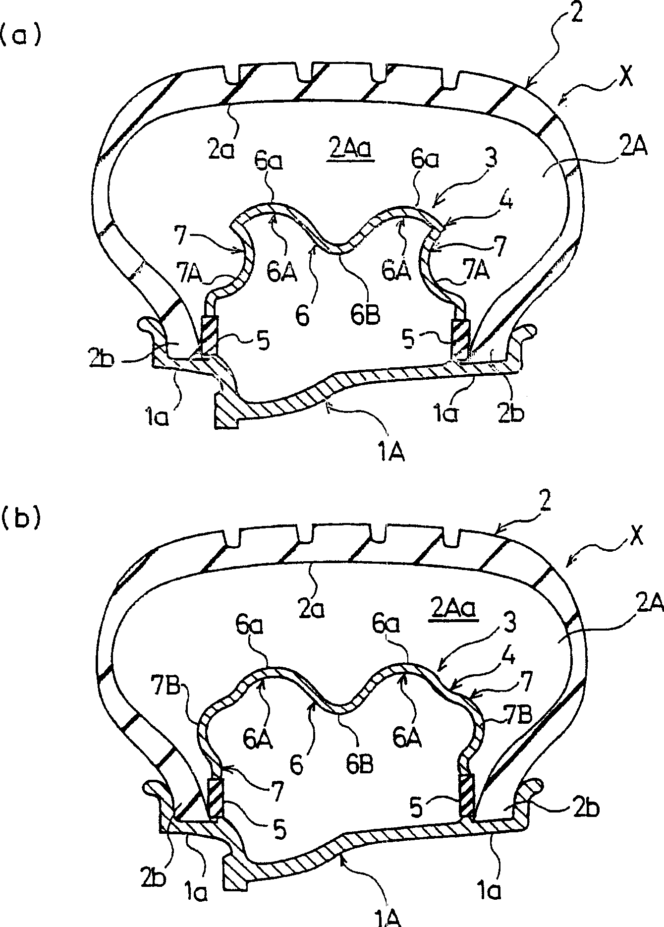 Tire/wheel assembly body and supporting body for traveling with tire flat