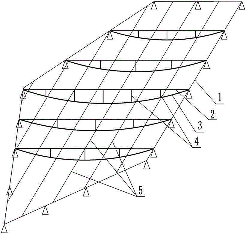 Roof steel structure and construction method thereof