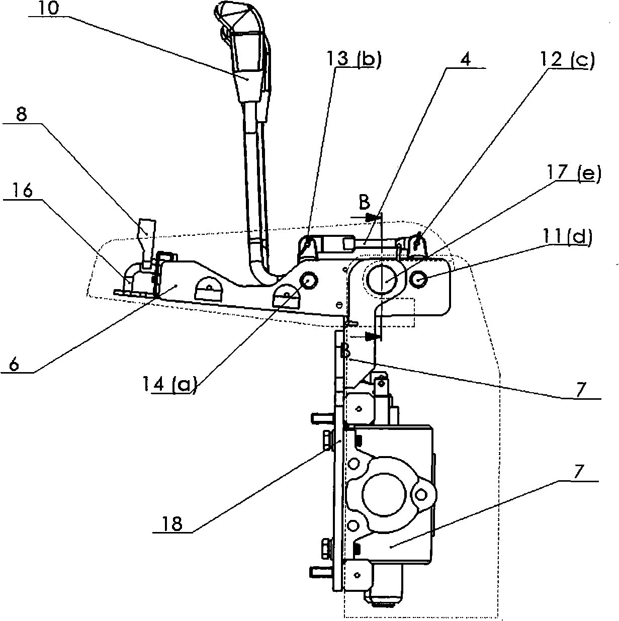 Multi-way valve operation mechanism for fork lift