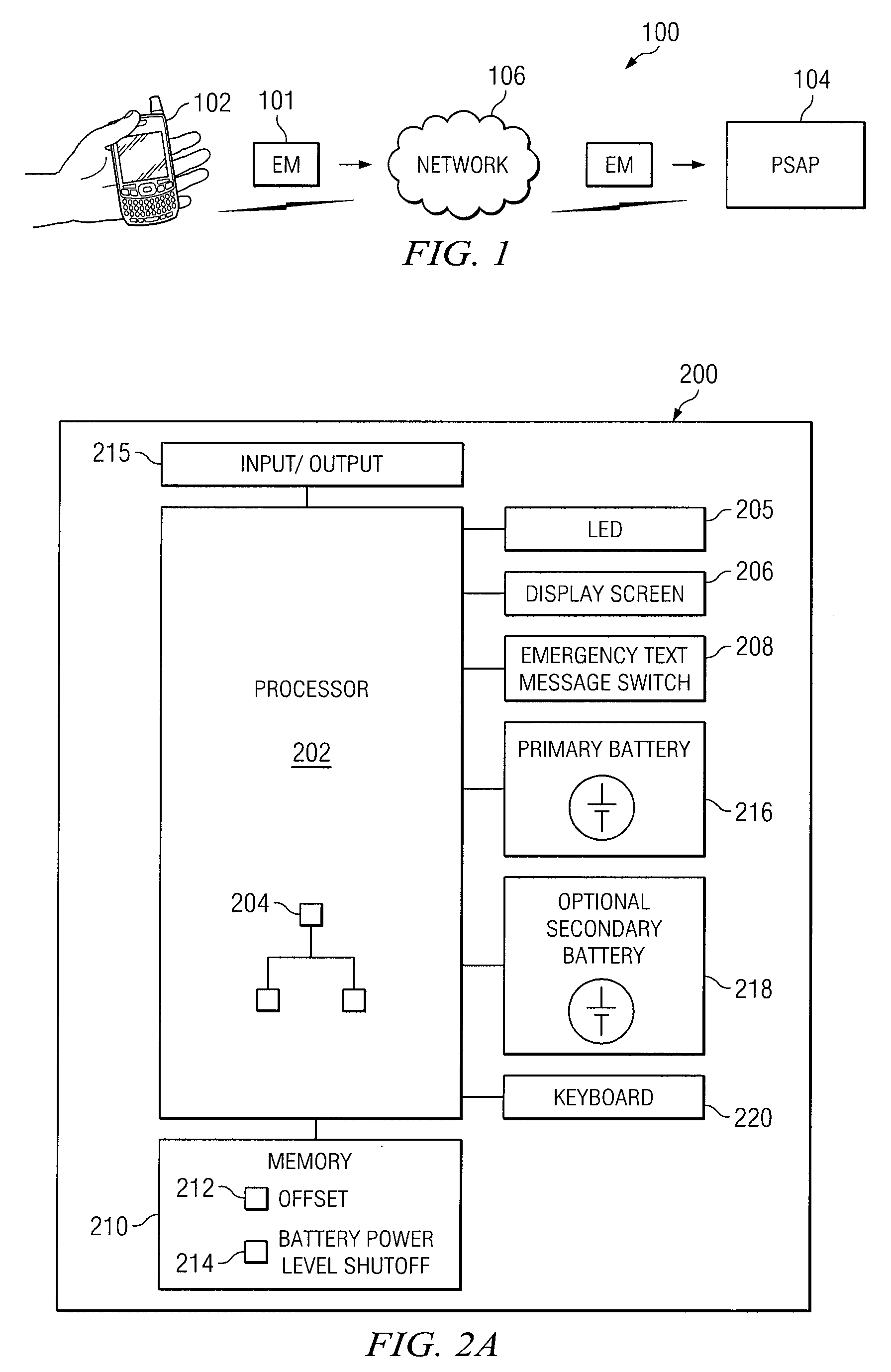 Battery charge reservation for emergency communications