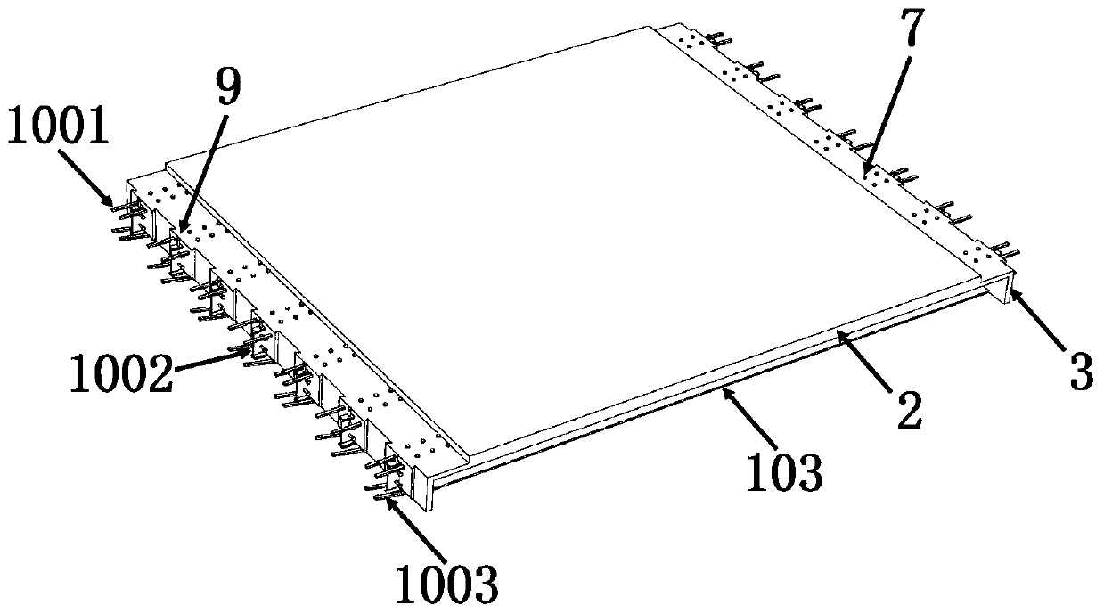 Section steel-UHPC composite board and bridge deck