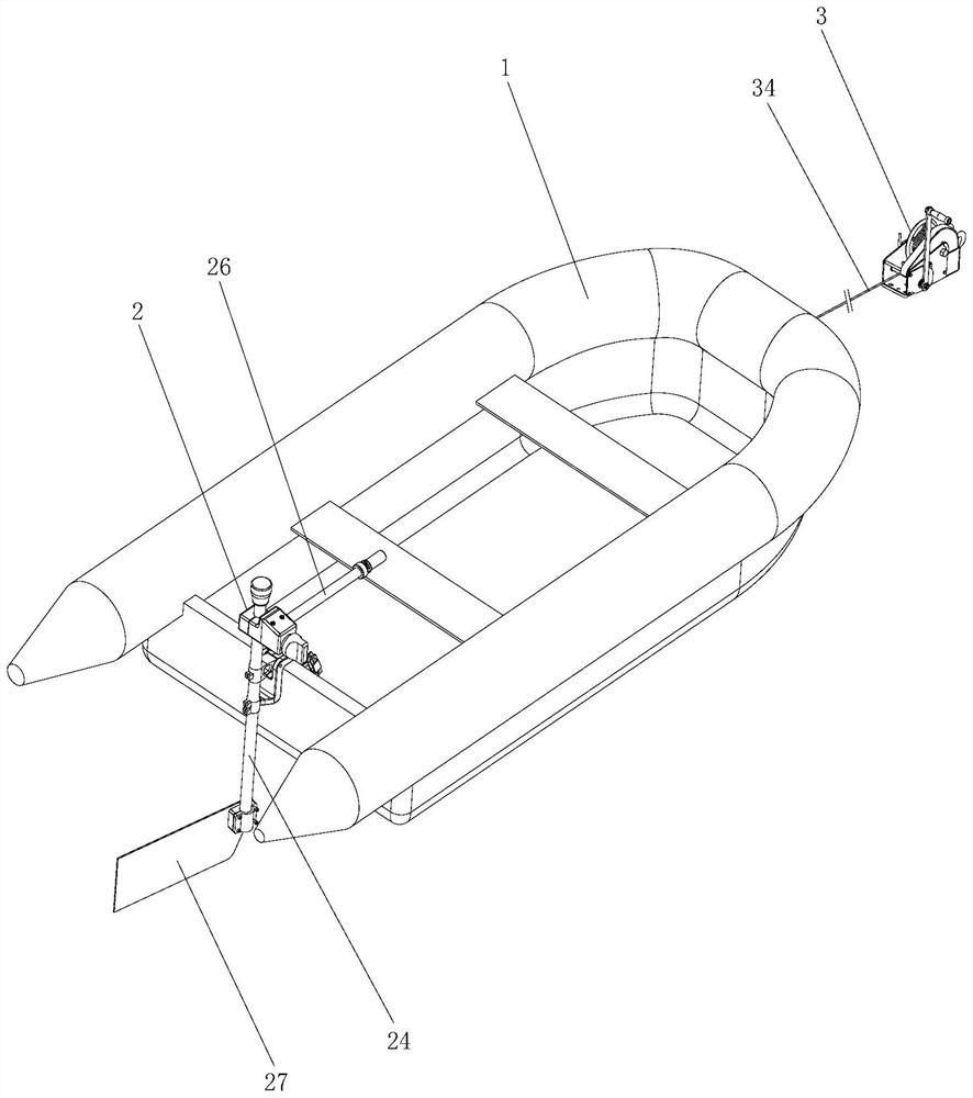 Torrent rescue system and ship body moving and reversing device thereof