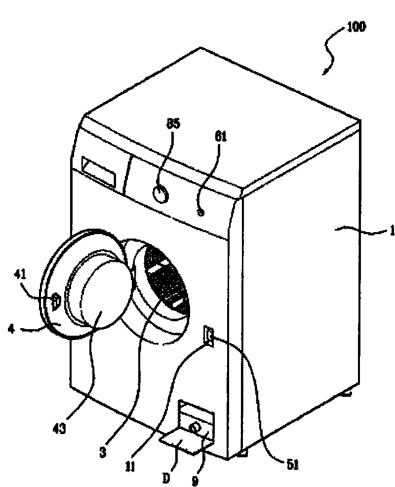 Washing device for display