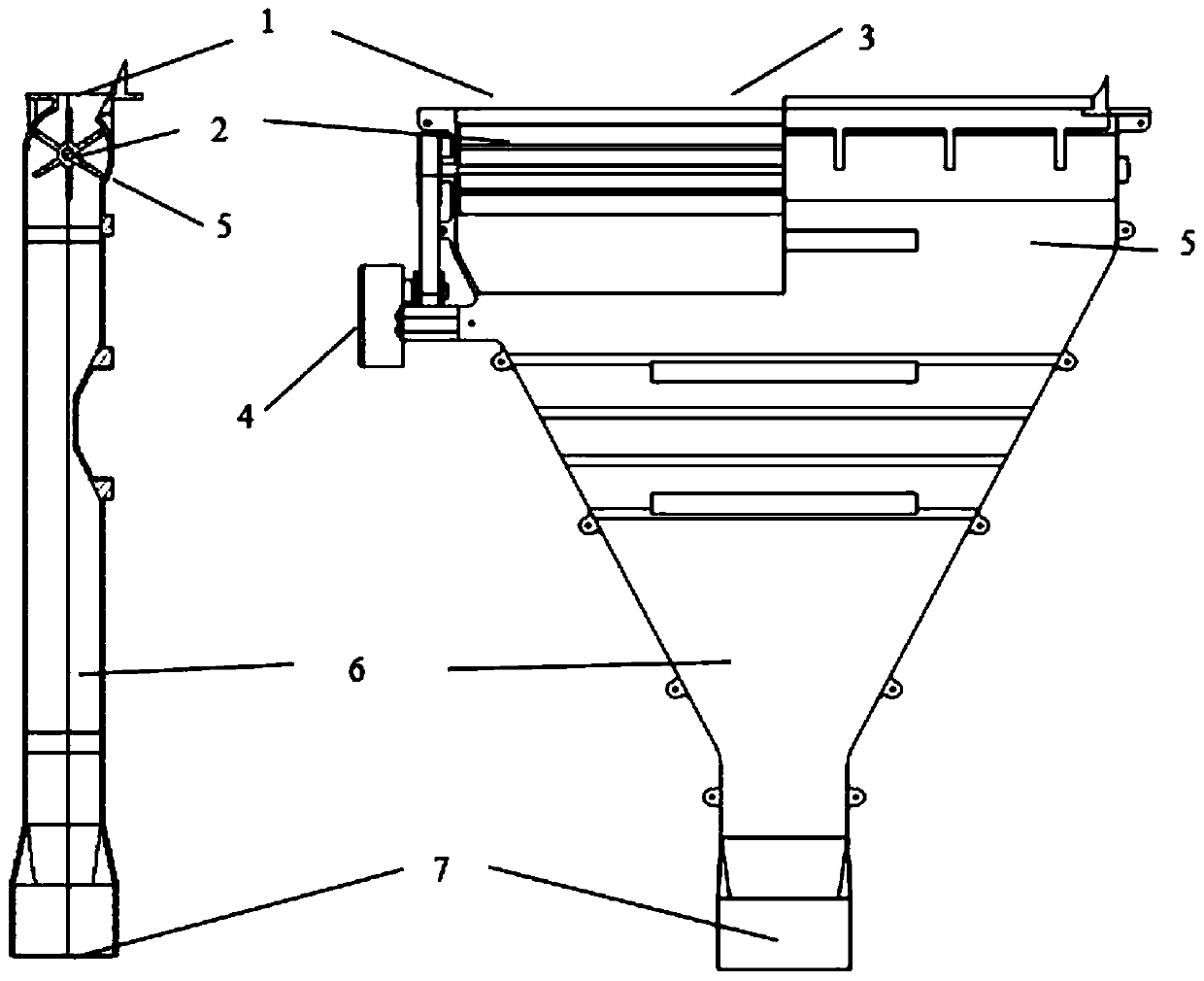 A powder recovery device for a 3dp color 3D printer