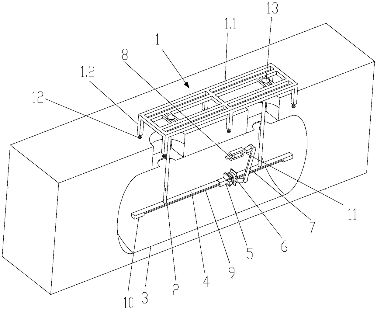 Automatic reforming device for buried oil tank lining