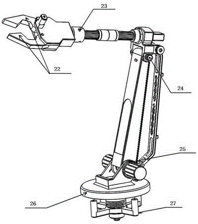 Composite type robot using auxiliary rod to climb rod