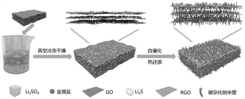 Lithium sulfide/carbon composite material with multilevel structure as well as preparation method and application of lithium sulfide/carbon composite material