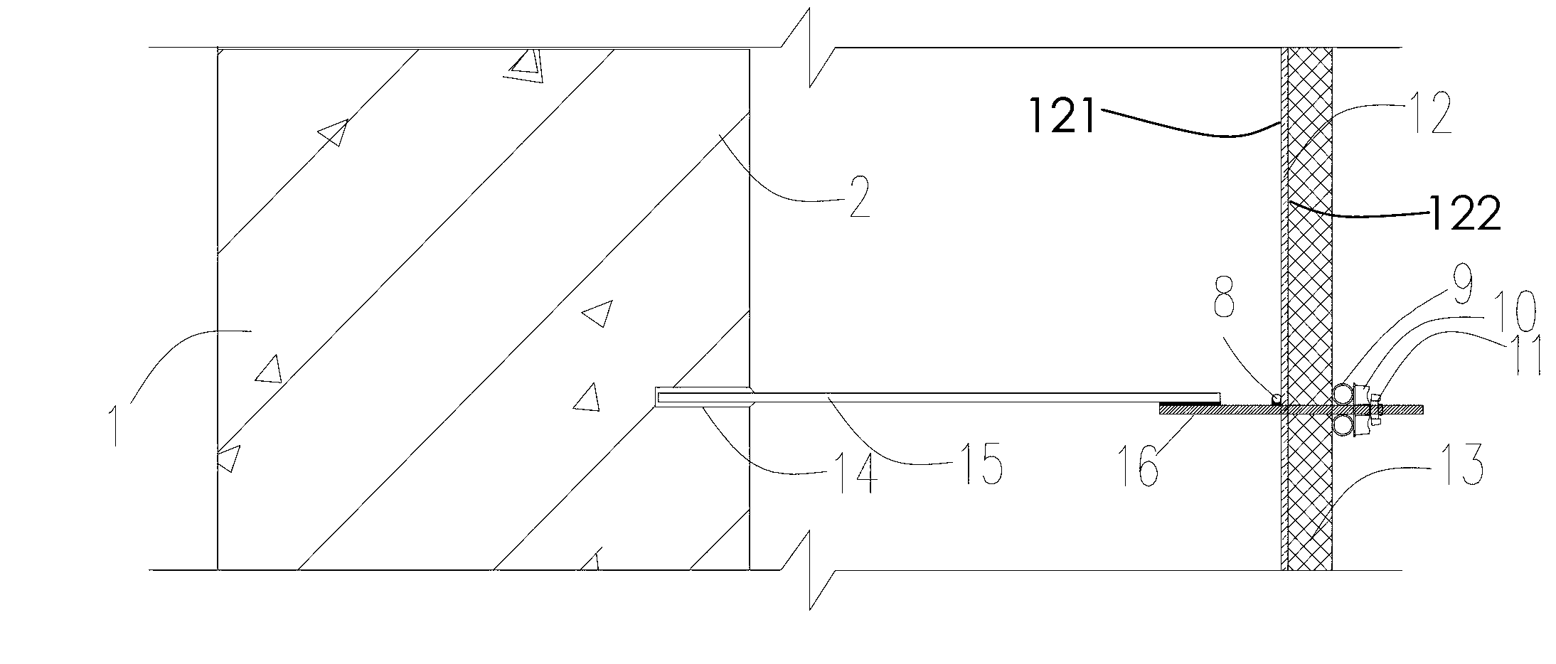 Construction method of one-side form bracing for underground structure sidewalls