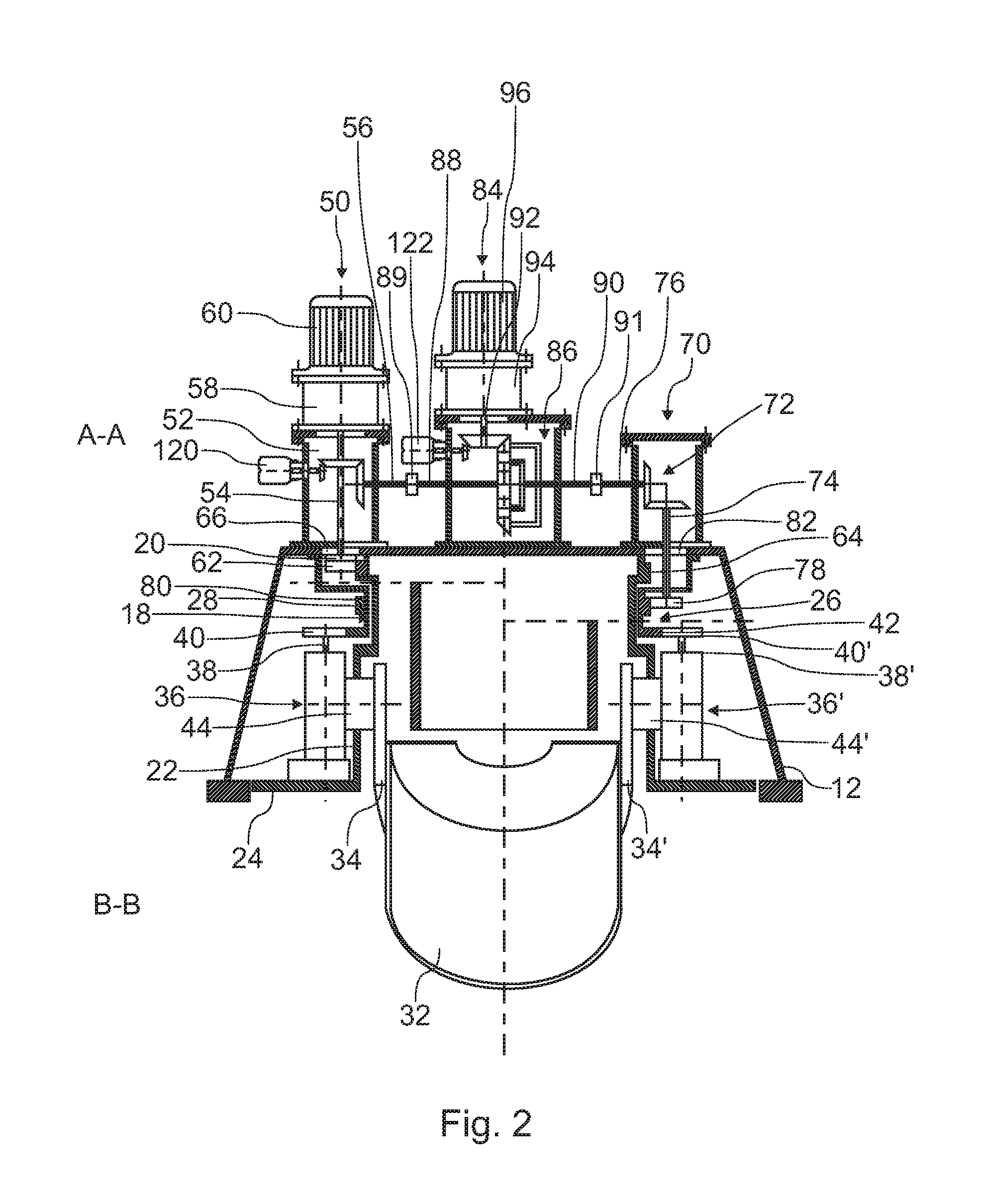 Device for distributing charge material in a shaft furnance