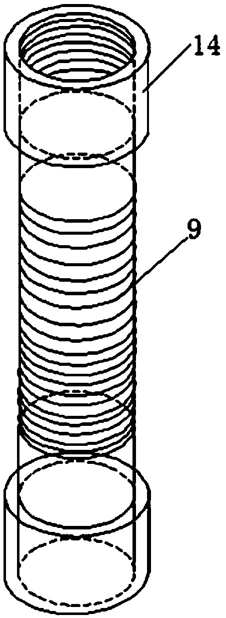 Spring sleeve-type variable-volume solar energy heat storage water tank