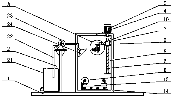 Dust removal mechanism for sand box for lost foam casting