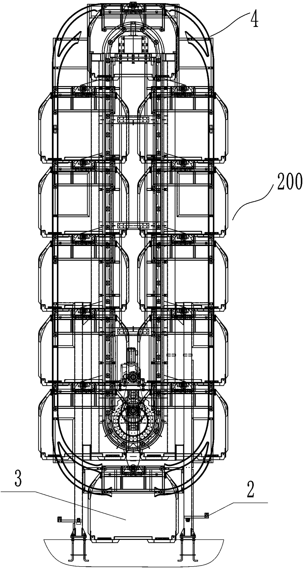 Rotary type vertical circulation mechanical parking device