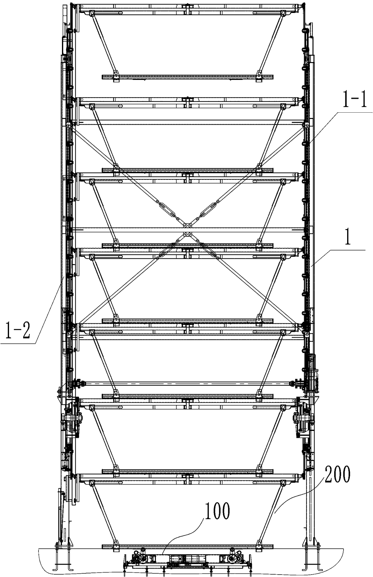 Rotary type vertical circulation mechanical parking device