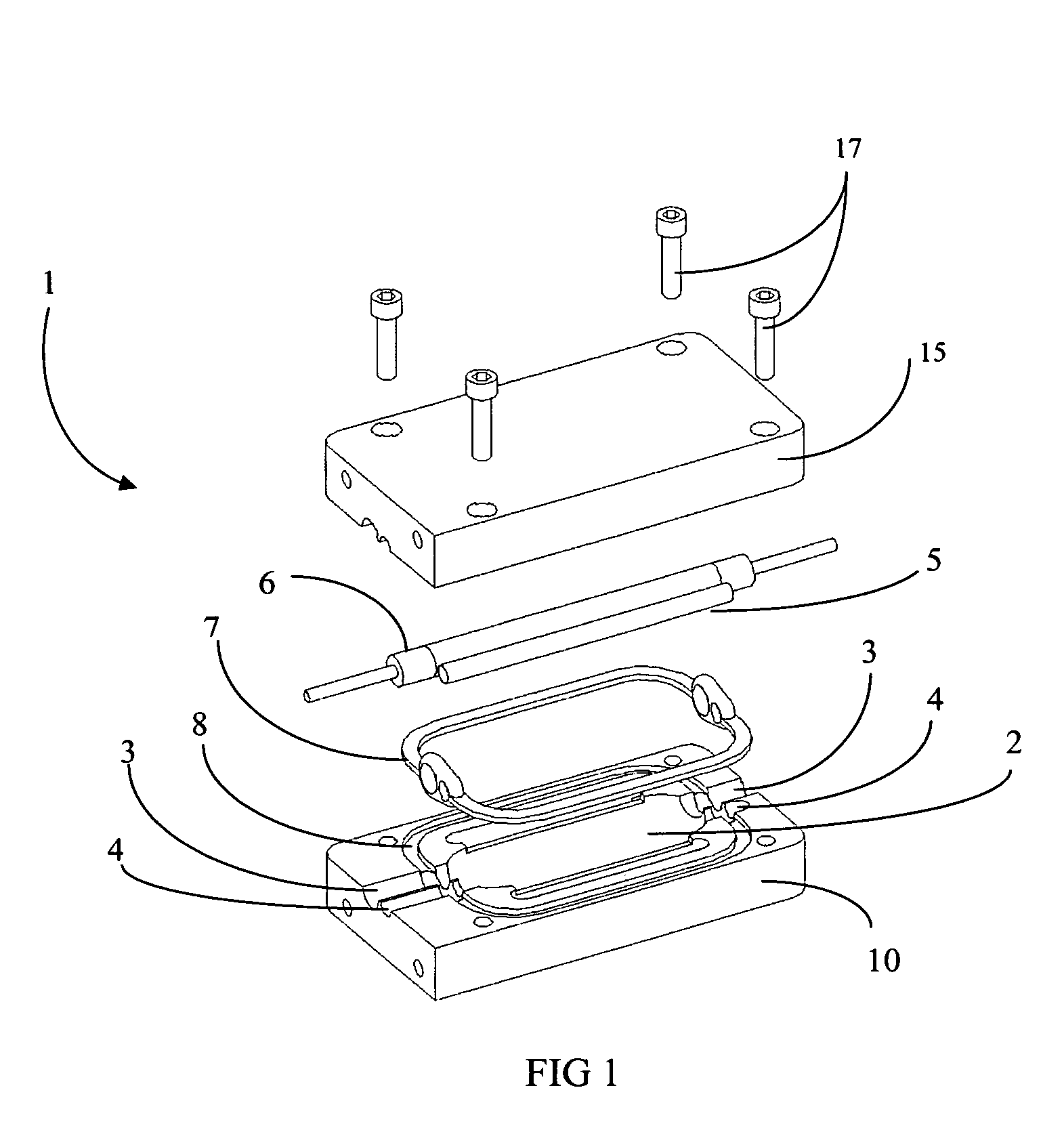Integrated laser cavity with transverse flow cooling