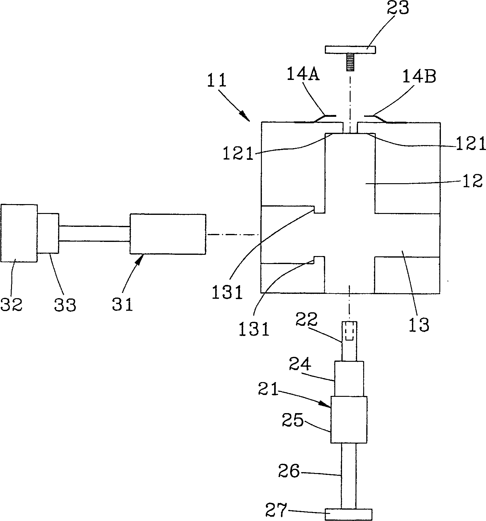 Mechanical linkage device for conducting valve