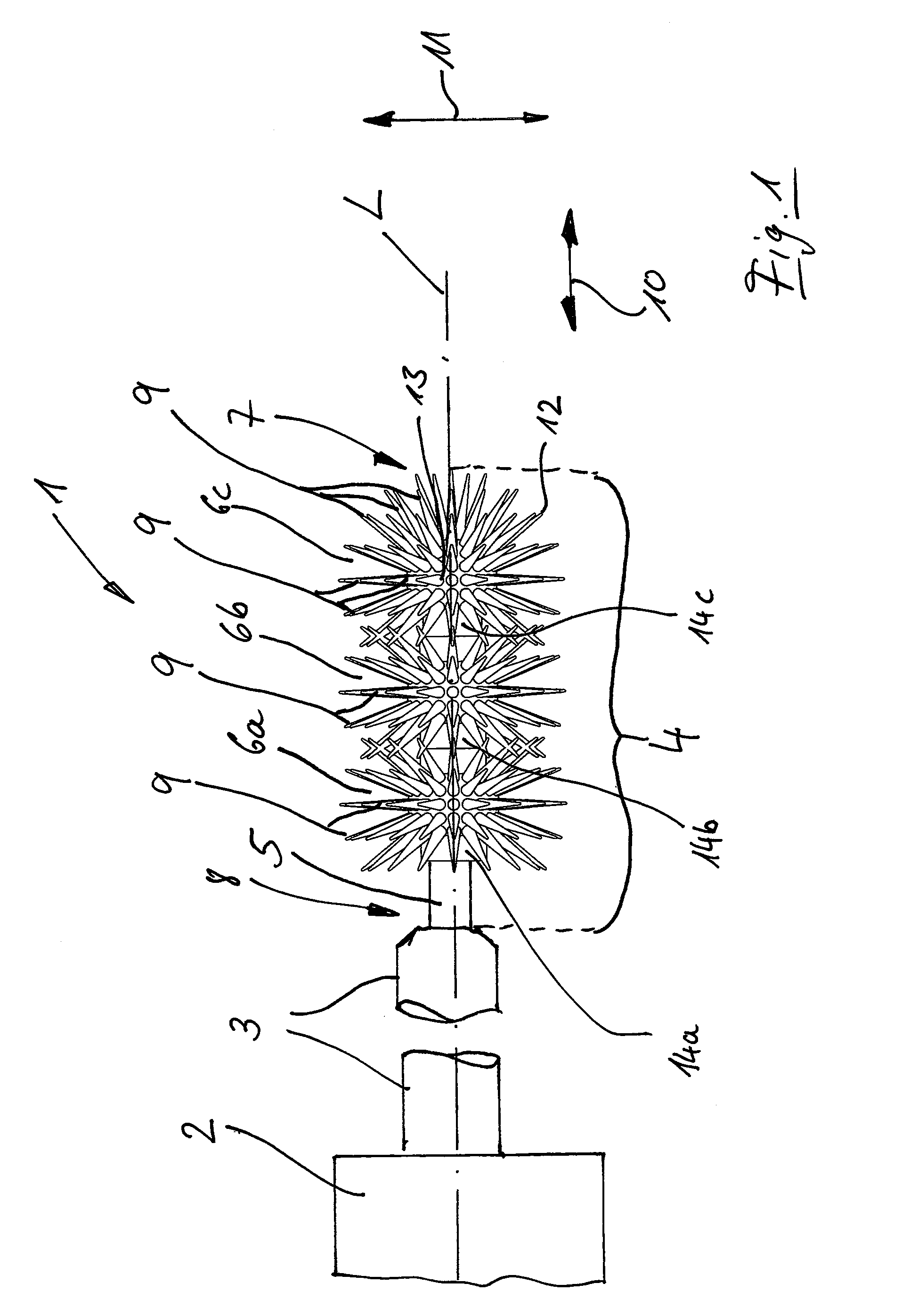 Applicator device for applying a cosmetic, applicator element therefor, and cosmetic unit comprising the applicator device