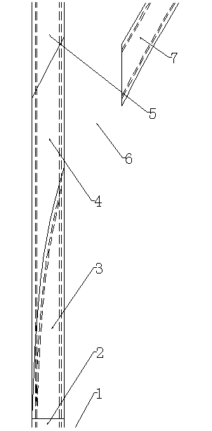 Monorail tramcar rail using rising and falling parallel turnout