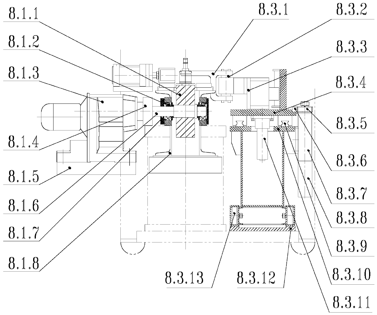 An automatic loading and unloading mechanism for a cold axial vibration forming hydraulic press