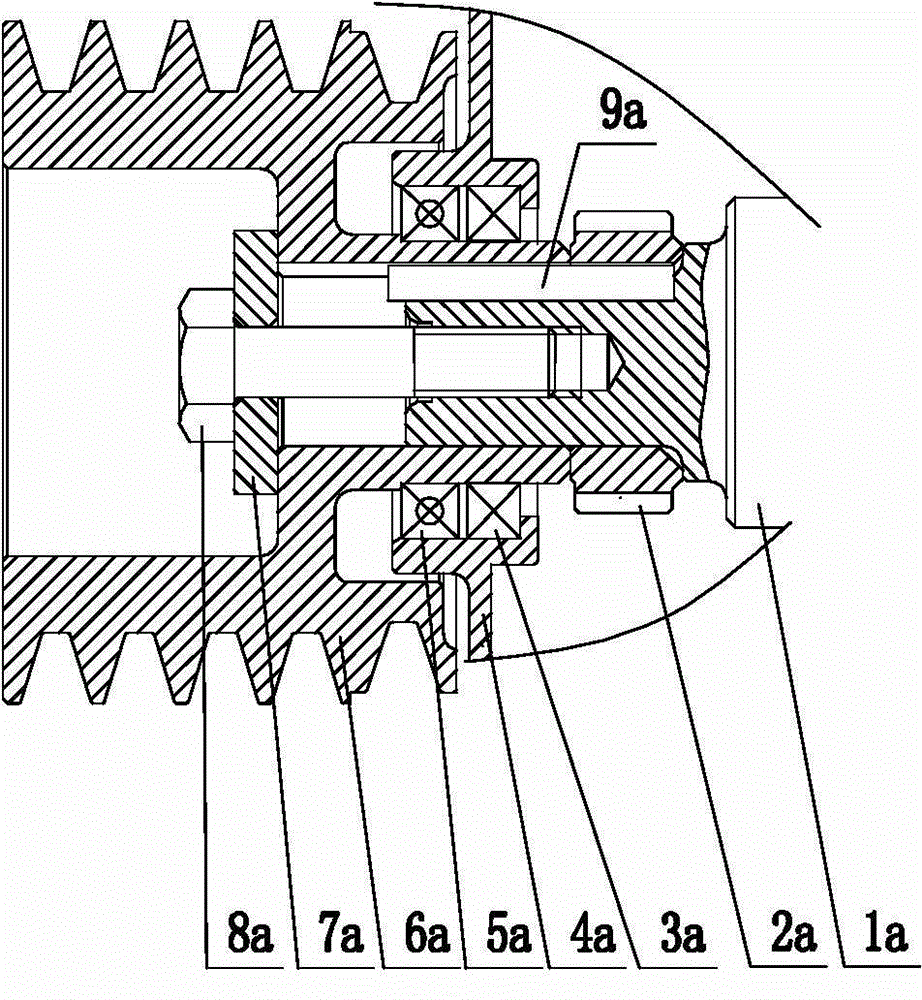 Front end PTO structure on a diesel engine
