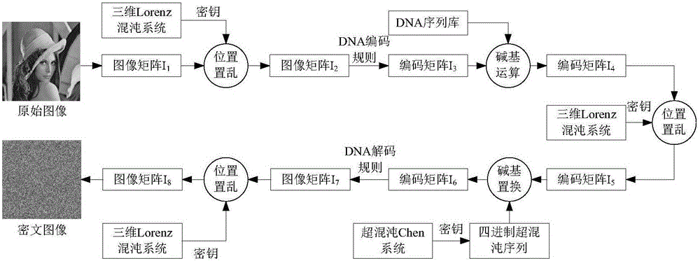 Digital image encryption method based on chaotic system and nucleotide sequence database