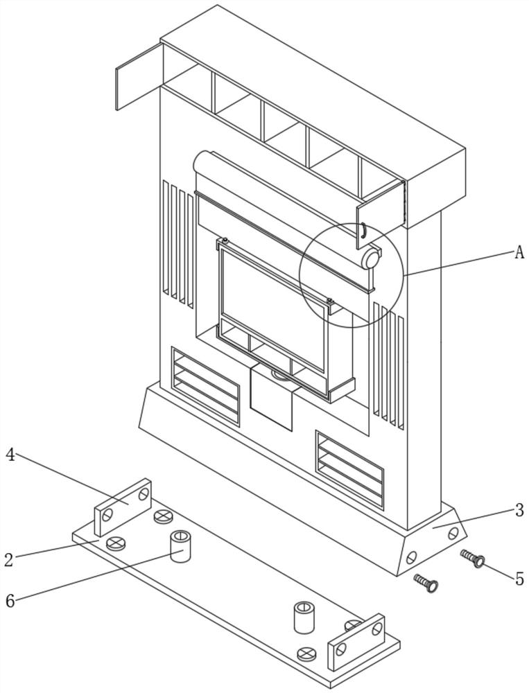 Assembly type prefabricated partition television wall structure