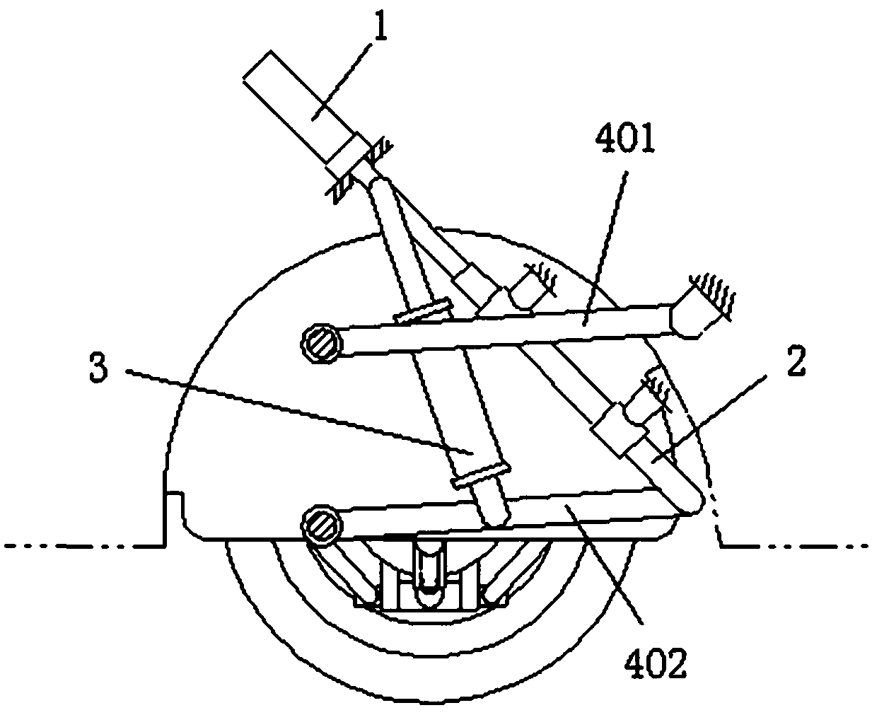 Damping device for aerocar and operation method thereof