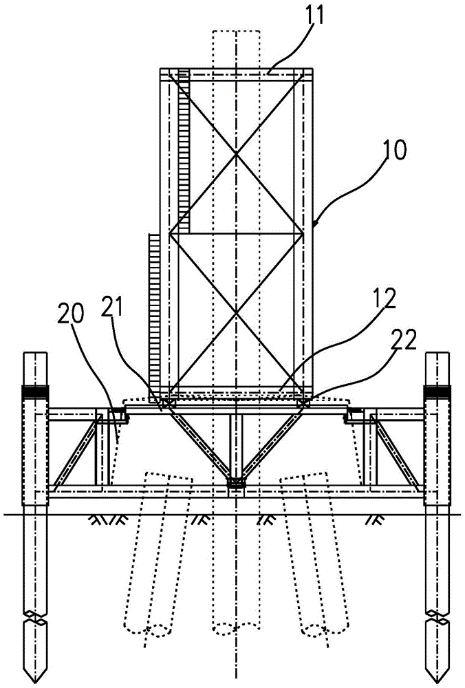 Positioning pile-driving guide frame and construction method thereof