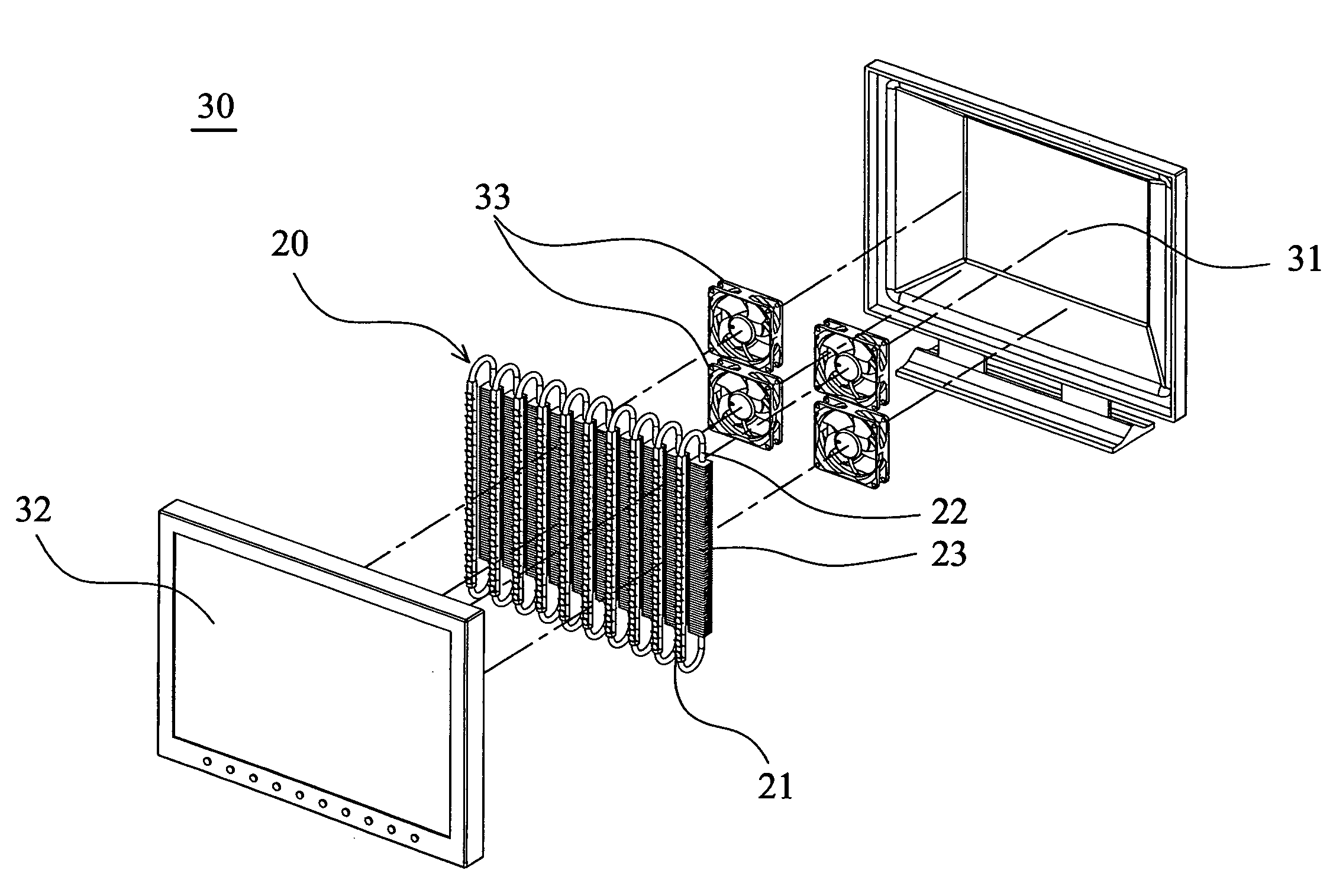 Light emitting diode heat dissipating module and display apparatus applied thereto