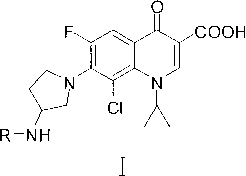 Clinafloxacin amino derivatives and application thereof