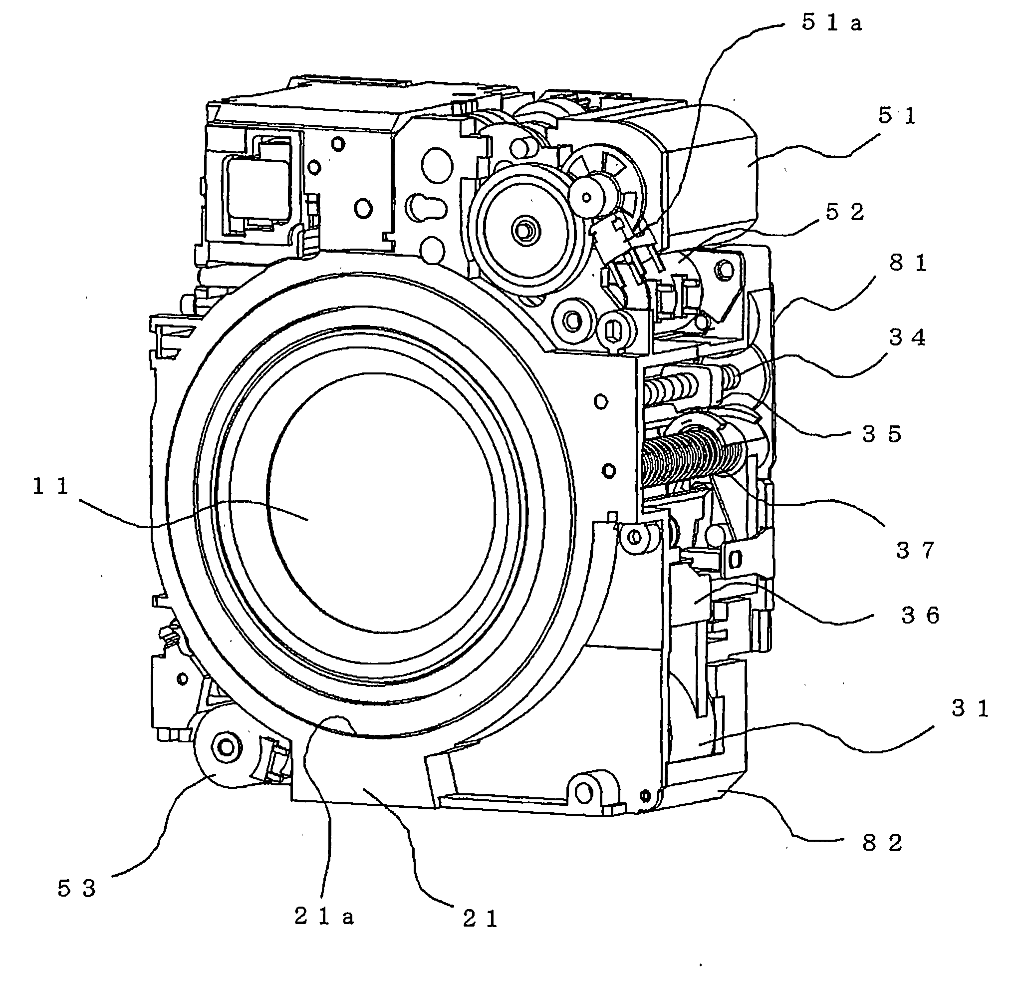 Lens barrel, camera and mobile information terminal