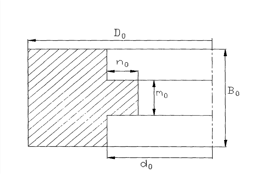 Method for radially rolling and forming ring piece with three steps and complicated section