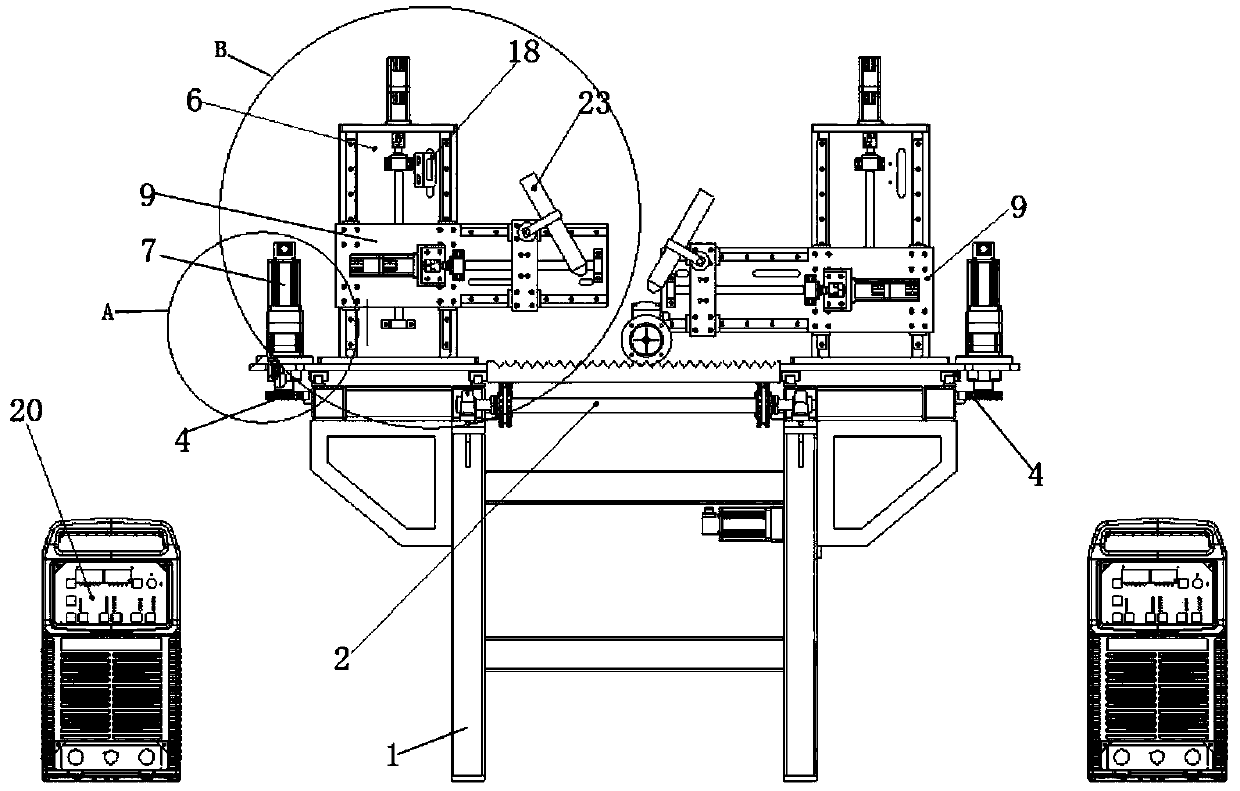Disassembling device for waste motor casing