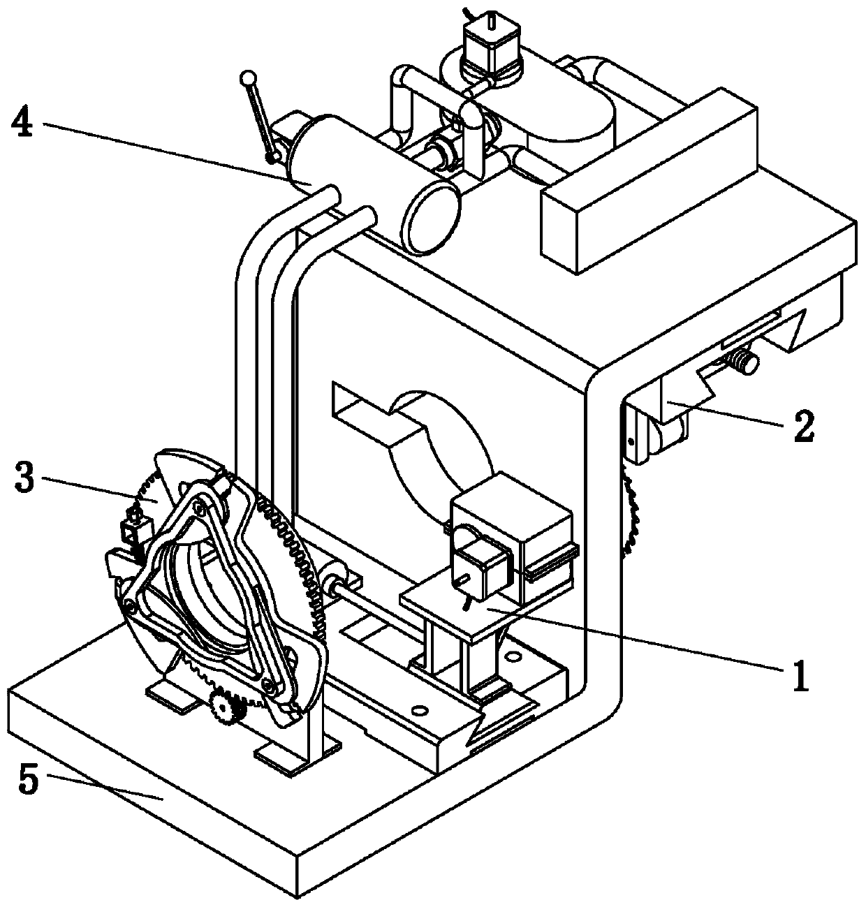 A metal pipe cutting device